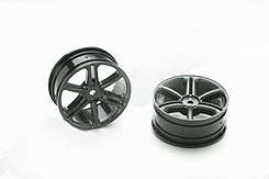 Rims 6 Spoke 1-10 Black 24mm 2pc