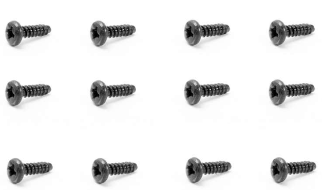 Round head self tapping screw 3 x 6 mm (12 st in verpakking))