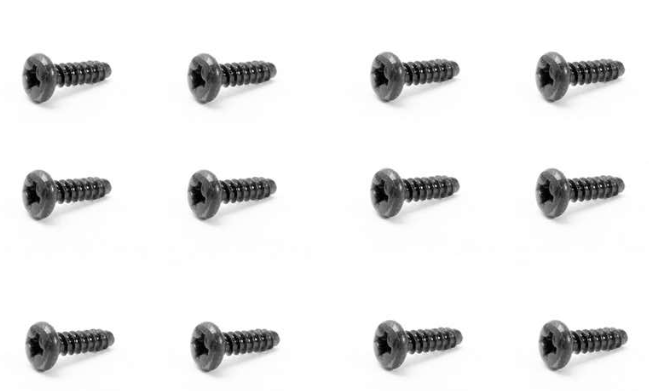 Round head self tapping screws 2,6 x 12 mm (12 st in verpakking)