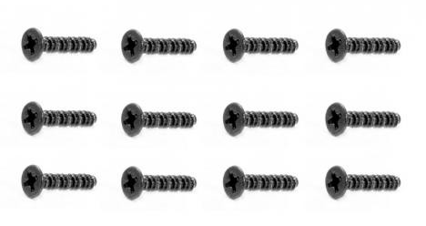 Countersunk self tapping screw 2,6 x 18 mm (12 st in verpakking)