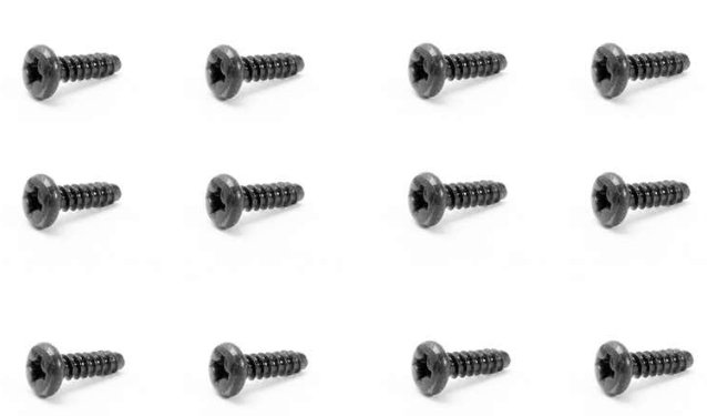 Round head self tapping screws 2,3 x 16 mm (12 st inverpakking)