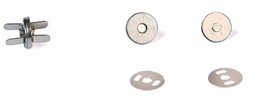 Magneet sluiting 10 mm rond set (4 st in verpakking)